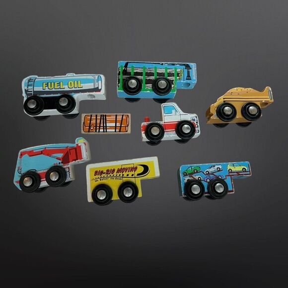 22 Vintage Melissa & Doug Wooden Vehicles Rescue Construction Race Cars - Picture 6 of 7